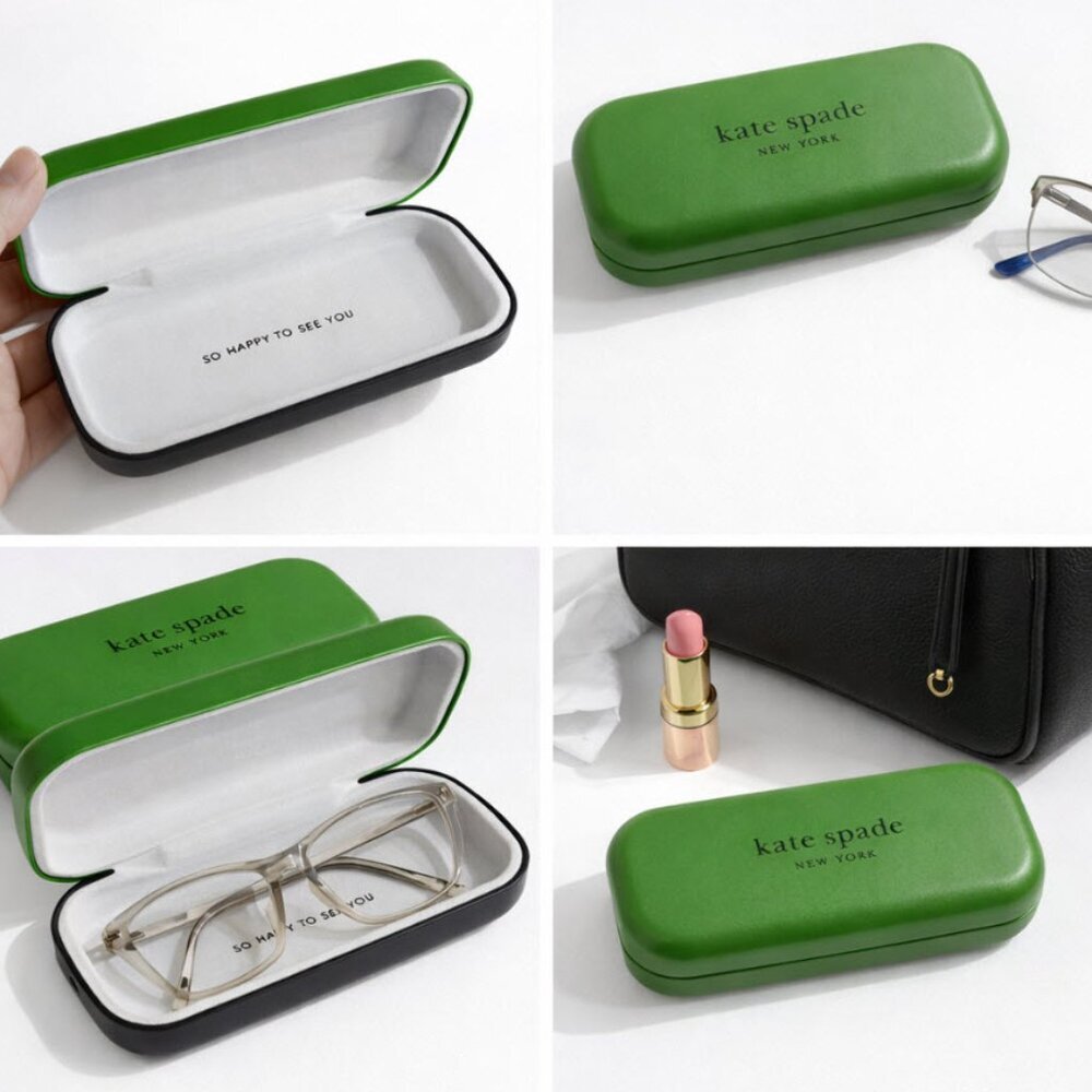 Kate Spade Eyewear Case Hard Shell Green Glasses Sunglasses Travel